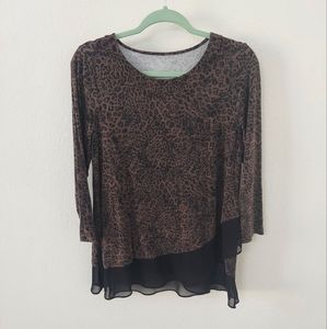 Women's animal print blouse, size S